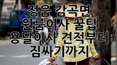 정읍 감곡면 원룸이사 꿀팁🍯 용달이사 견적부터 짐싸기까지!